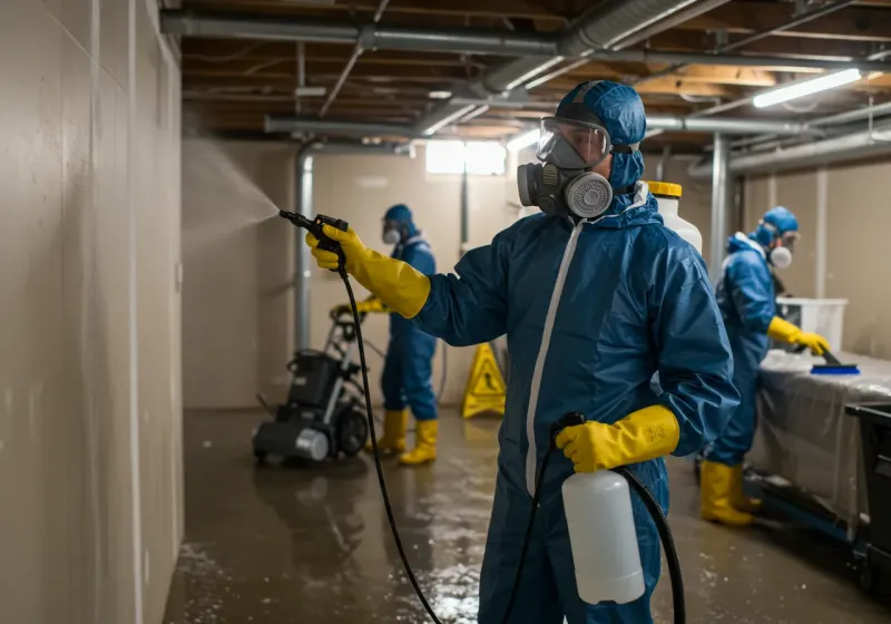 Basement Sanitization and Antimicrobial Treatment process in Laurel Bay, SC